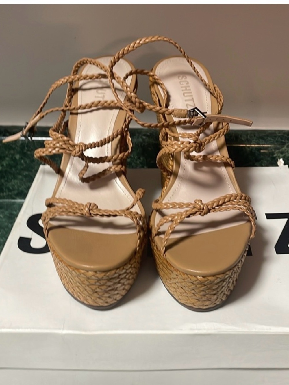 SCHUTZ Women Wedge Heel Sandals 8.5 - Picture 2 of 6